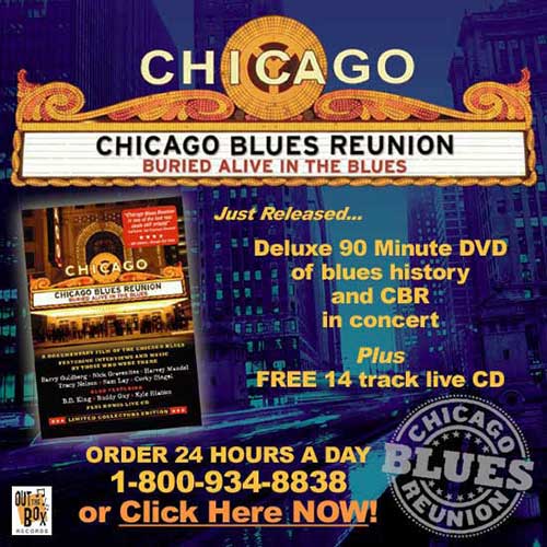 Chicago Blue Reunion CD/DVD ad by Steven Hausheer, Chicago digital creator, designer, marketer and content producer